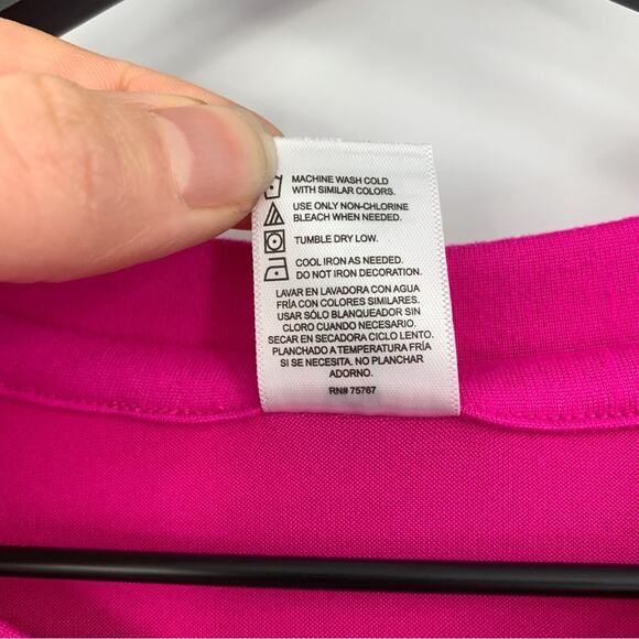 NWT STEELERS Sleepwear T-Shirt Neon Pink White L - Picture 6 of 7